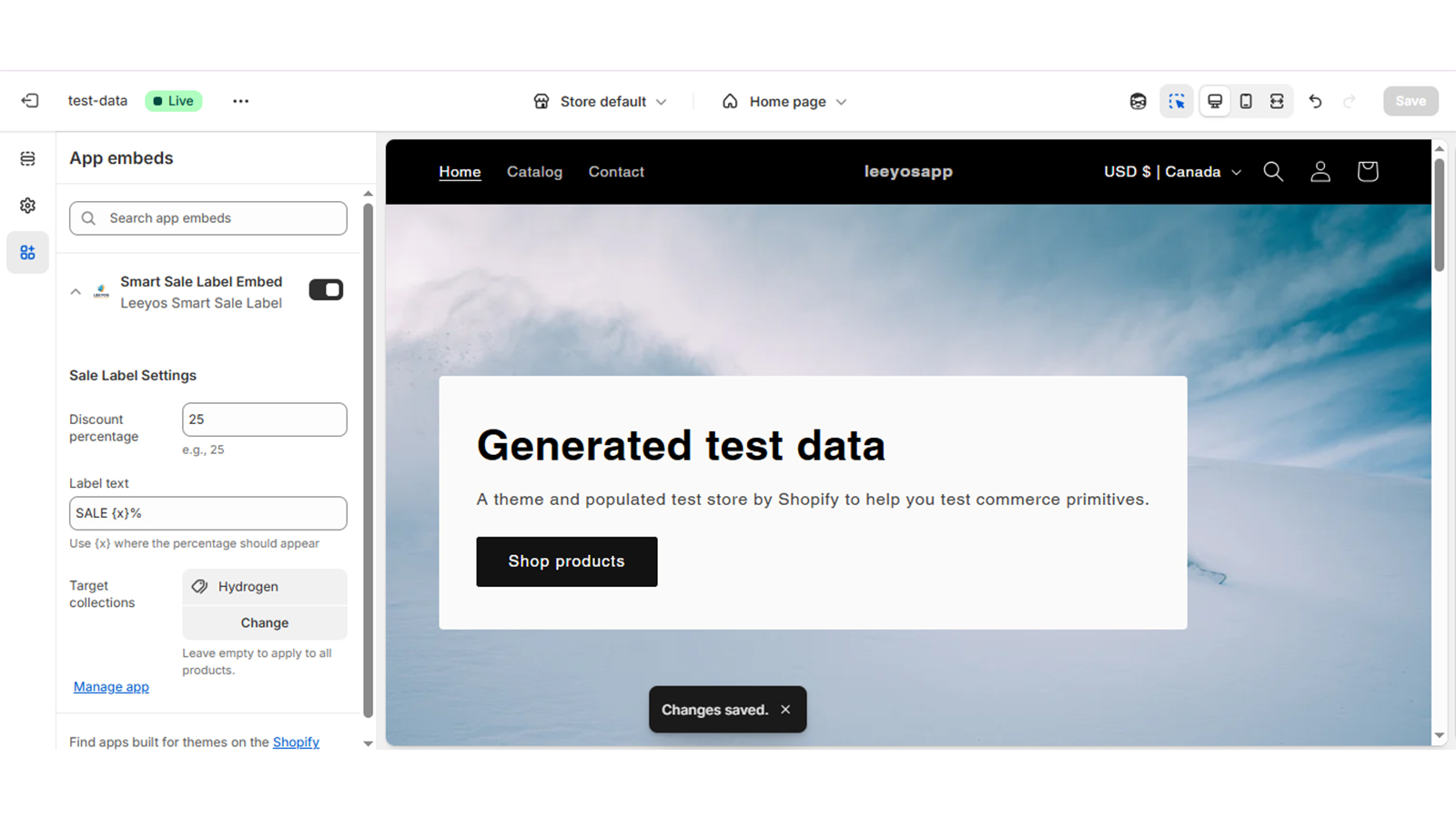 App Dashboard and Theme Editor